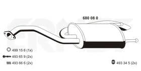 Глушитель выхлопных газов конечный