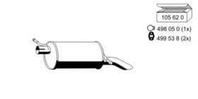 Глушник вихлопних газів кінцевий