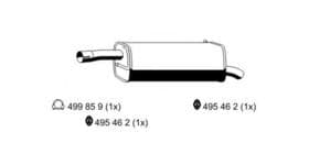 Глушитель выхлопных газов конечный