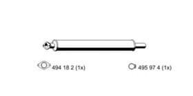 Средний глушитель выхлопных газов