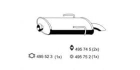 Глушник вихлопних газів кінцевий