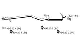 Средний глушитель выхлопных газов