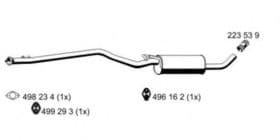Средний глушитель выхлопных газов