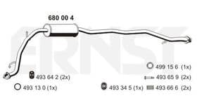 Середній глушник вихлопних газів