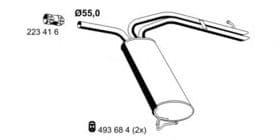 Глушитель выхлопных газов конечный