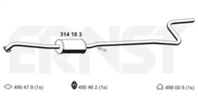 Средний глушитель выхлопных газов
