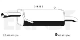 Глушник вихлопних газів кінцевий