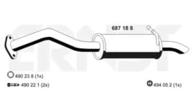 Глушитель выхлопных газов конечный