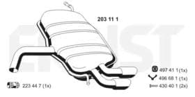 Глушник вихлопних газів кінцевий