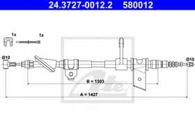 Трос ручного тормоза