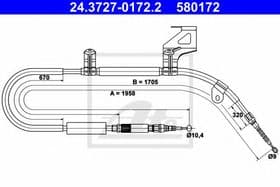 Трос ручного гальма
