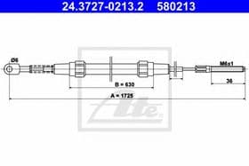 Трос ручного гальма