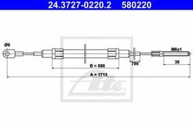 Трос ручного тормоза
