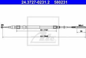 Трос ручного тормоза