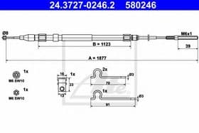 Трос ручного тормоза