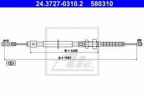 Трос ручного тормоза