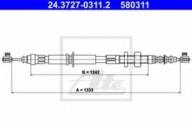 Трос ручного тормоза