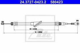 Трос ручного тормоза