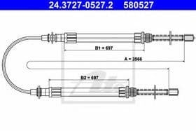 Трос ручного гальма
