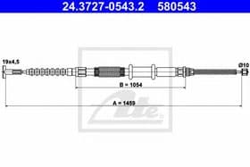 Трос ручного тормоза
