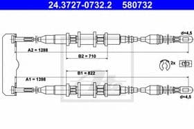 Трос ручного гальма