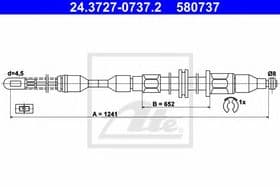 Трос ручного тормоза