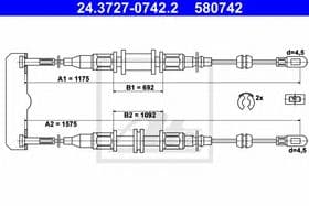 Трос ручного гальма