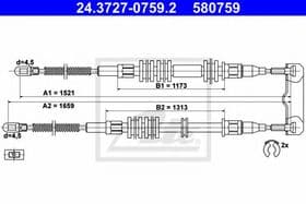 Трос ручного тормоза