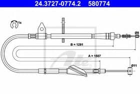 Трос ручного тормоза