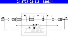 Трос ручного тормоза