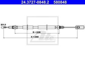 Трос ручного гальма