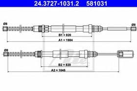 Трос ручного гальма