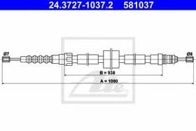 Трос ручного гальма