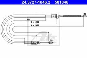 Трос ручного тормоза