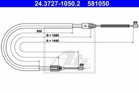 Трос ручного гальма