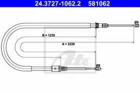 Трос ручного тормоза