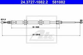 Трос ручного тормоза