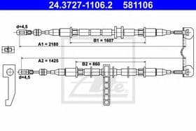 Трос ручного гальма