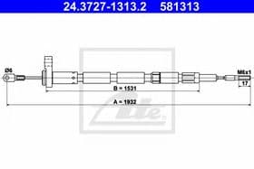 Трос ручного тормоза