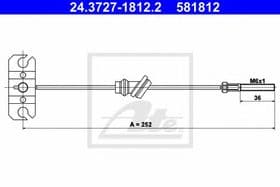 Трос ручного гальма