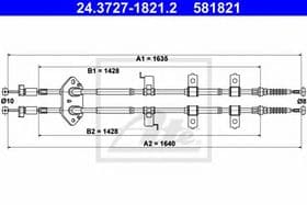 Трос ручного тормоза