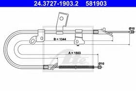 Трос ручного гальма