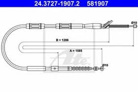 Трос ручного гальма