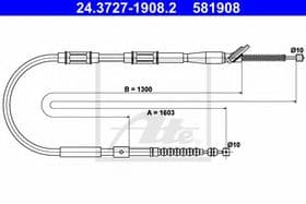Трос ручного тормоза
