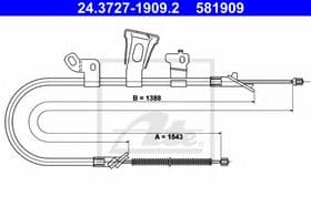 Трос ручного тормоза