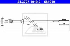 Трос ручного тормоза