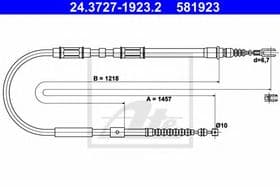 Трос ручного тормоза