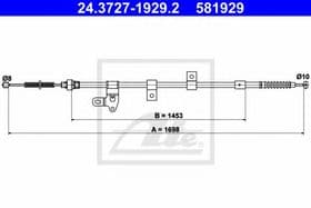 Трос ручного тормоза