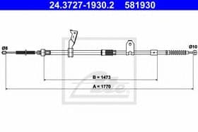 Трос ручного тормоза