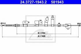 Трос ручного гальма